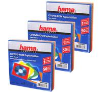 Hama 150 x Paper CD DVD Blu-Ray Sleeves, Protective Storage Case