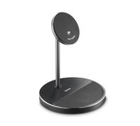 Hama 15W Qi2 Certified Magnetic Wireless Inductive Charging Station | Charger, black/anthracite, compatible with MagSafe and Hama MagLine, 3-in-1 wireless fast charging for table and multiple