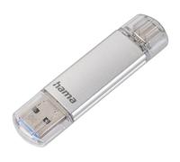 Hama 16Gb USB-C & USB-A Flash Drive, 40mb/s, Silver
