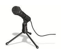 Hama 175165 | Mic-P35 Allround Microphone for PC and Notebook | 3.5 mm Jack Plug | Black, 6.6 cm*26.5 cm*9.4 cm