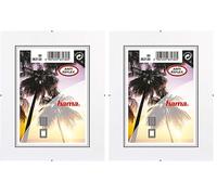 Hama 20 x 28 cm Clip-Fix Anti-Reflective Frameless Photo Holder, 30 x 40 cm, Transparent, 00063130 (Pack of 2)