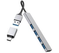 Hama 200141 Ultra Slim USB-C Hub 4 ports USB 3.2 Gen 1 Grey USB hub