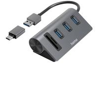Hama 200143 Connect2Mobile USB hub 7 ports + charge port + USB C Grey