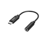 Hama 200318 USB 2.0 Adapter USB-C to 3.5mm Jack Socket Black