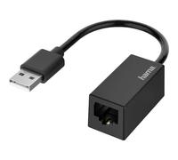 Hama USB Ethernet Adapter: USB 2.0 Fast Ethernet 10/100Mbps LAN Adapter for Windows & Mac, Compatible with PC, Laptop, Tablet