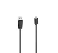 Hama 200632 USB C Cable, USB A Male to USB C Male, USB 2.0, 480 Mbps, 1.5 m, black