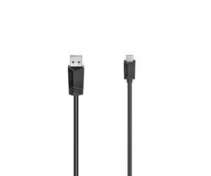 Hama 200632 USB C Cable, USB A Male to USB C Male, USB 2.0, 480 Mbps, 1.5 m, black