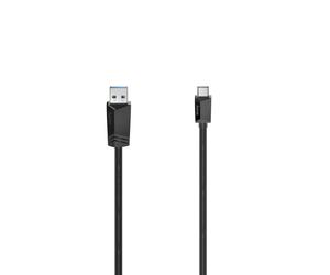Hama 200653 USB C Cable, USB C Male to USB A Male, USB 3.2 Gen1, 5 Gbps, 3.00...