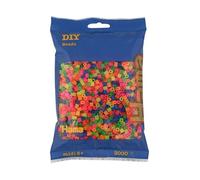 Hama 201-51 - The Original Beads, 3000 Pcs, Neon, Mixed