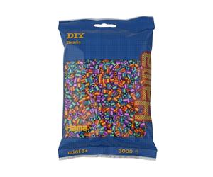 Hama 201-92 3,000 Beads in Bag Striped Mix 92, Multicolour