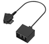 Hama 201123 Phone Cable TAE-F plug 3x TAE-NFN socket Black