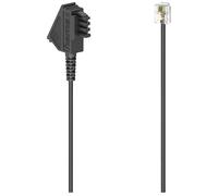 Hama 201149 Phone Cable Black 15m TAE-F to RJ11 6p4c Plug