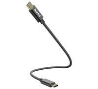 Hama 201604 USB charging cable USB 2.0 USB-C plugs Black 0.20 m