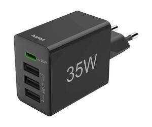 Hama 201990 USB charger 1x USB-C PD 3x USB-A 35W Mini Black