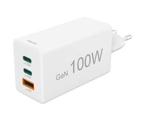 Hama 201997 GaN USB charger 2x USB-C 1x USB-A 100 W White Euro Version