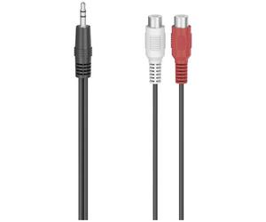 Hama 205185 Audio Adapter 3.5mm Jack to 2x RCA Black