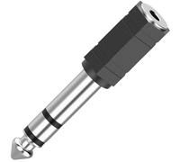 Hama 205194 Audio Adapter Jack Socket 3.5mm to Jack Plug 6.35mm Black