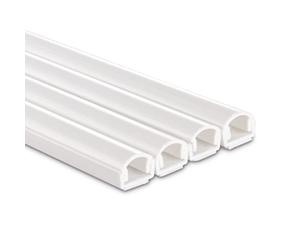 Hama 20570 PVC Cable Duct Half-Round 100/1.0/1.1 cm 4-Pack White