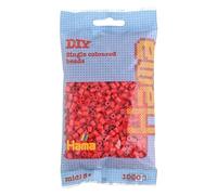 Hama Beads Bag | Approx. 1000 Midi Fuse Beads | Mosaic Decoration Arts & Craft for Creative Children Ages 5+ | Neon red