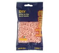 Hama 207-56 Beads - Night Glow Red (1000 Midi Beads),Multicolour
