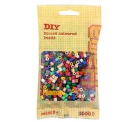 Hama 10.207-67 Bright Solid Mix-1,000 Beads in Bag, Multicolour
