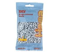 Hama Beads Bag | Approx. 1000 Midi Fuse Beads | Mosaic Decoration Arts & Craft for Creative Children Ages 5+ | Light Grey