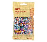 Hama 10.207-90 1,000 Beads in Bag Striped Mix 90, Multicolour, 0 Multicolor
