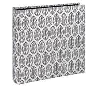 White Leaf Traditional Photo Album - 100 Black Pages - 11.75x11.5 Inches
