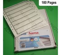 Hama 2251 - Glassine Negative Storage Pages Sheets for 35mm Film - 100 Pack