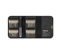 Hama 24-in-1 Mini Screwdriver Set, Resilient Steel, Leather-Look Case