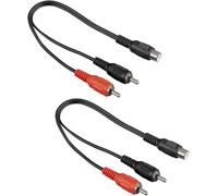 Hama 2x Cinch Y-Cable Subwoofer Cable Adapter Distributor Splitter RCA CAR Hifi