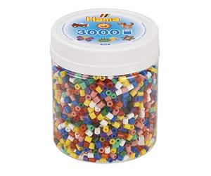Hama 3,000 Beads in a Tub, Multi Coloured Fuse Beads, Arts and Crafts for Boys and Girls Ages 3+
