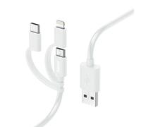 Hama 3-in-1 Multi Charging Cable (USB-A to Micro-USB, USB-C & Lightning, 1m)
