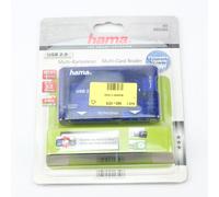 HAMA 35 in 1 USB 2.0 Multi Card Reader - Blue | CF Smart Media Micro SD SDHC MMC