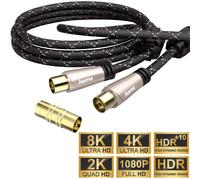 Hama 3m 120dB Coaxial Antenna Cable 8K 4K HD TV LED LCD OLED