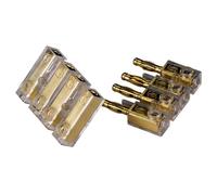 Hama 4-way Cable Connector Banana Plug Coupling Soundboard Rear Shelf