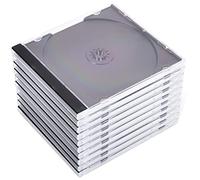 Hama 44746 Standard CD Jewel Case, pack of 10, transparent/black