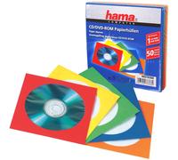 Hama 50x Paper Sleeve Protective CD DVD Blu-Ray Case Multicolor Stackable Single