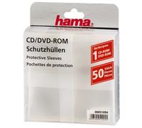 Hama 50x Pp Plastic Protective Sleeves CD Covers DVD Blu Ray CD