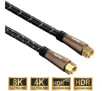 Hama 5m Sat-Cable 120dB 8K 4K HD TV Antenna Cable F-Plug Sat-Receiver DVB-S2