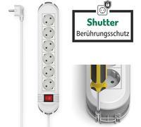 Hama 6-Way Power Strip With Switch 1.5 m, Black, 6 Outlets