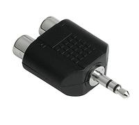 Hama 75122376 Audio Adaptor Male 3.5 mm/2 RCA Female Connectors Black