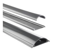 Hama 83160 PVC Cable Duct, semicircular, 100cm x 7cm x 2.1 cm, grey