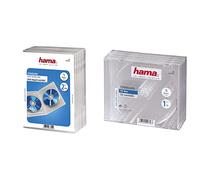 Hama 83894 Standard Double DVD Jewel Case, pack of 5 - White/Transparent