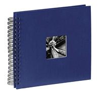 Hama 90147 Fine Art Spiral Photo Album | 28 x 24cm 50 Blue w/Black Pages, Paper