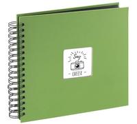 Hama 94875 Fine Art Spiralbound Album | 28 x 24cm 50 w/Black Pages, Apple Green