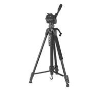 Hama Action 153 3D Camera Tripod Lightweight Photo Tripod with Mobile Phone Holder, Tripod with 60-153 cm Height, Tripod with 3-Way Head, SLR Camera Tripod Suitable for Video Cameras Black