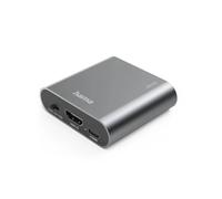 Hama “AE90” HDMI-Audio Extractor, HDMI™ to Audio, Toslink, 3.5 mm Jack, silver
