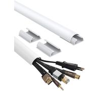 Hama ALU Cable Duct 1.1 m Half-Round Wall Mount White 1 Channel, Cuttable
