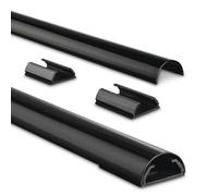 Hama Aluminium Cable Covers Grommets Semi-Circular, 110 X 3,3 X 1,8 cm, Black